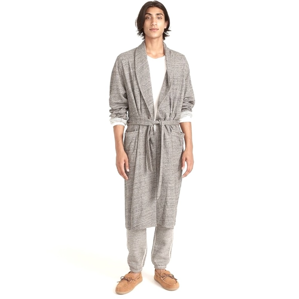 J. Crew Grey Double Knit Robe S/M